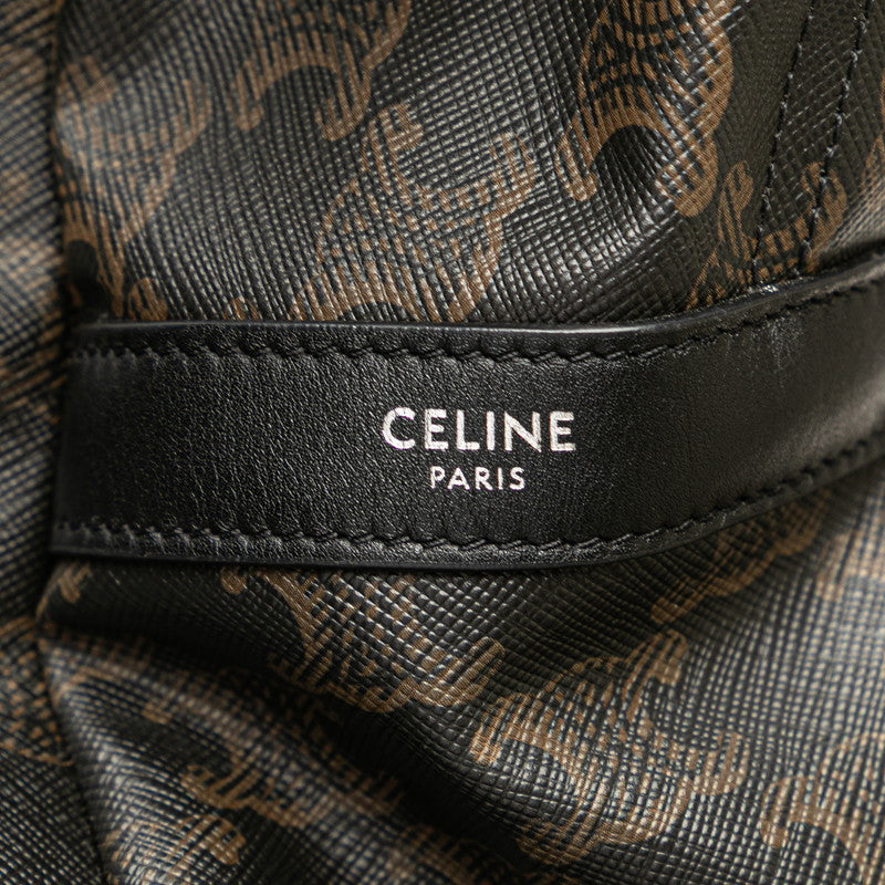 セリーヌ トリオンフ リュック バッグパック ブラック ブラウン PVC レザー レディース CELINE 【中古】