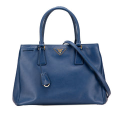 プラダ 三角ロゴプレート ハンドバッグ ショルダーバッグ 2WAY BN1874 ブルー サフィアーノ レザー レディース PRADA 【中古】