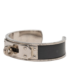 エルメス ケリーバングル バングル シルバー グレー メタル レザー レディース HERMES 【中古】