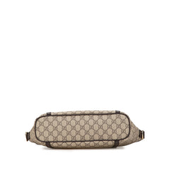 グッチ GGスプリーム トートバッグ ショルダーバッグ 2WAY 388929 ベージュ ブラウン PVC レザー レディース GUCCI 【中古】