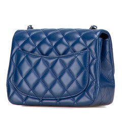 シャネル ミニマトラッセ ココマーク チェーン ショルダーバッグ ブルー ラムスキン レディース CHANEL 【中古】