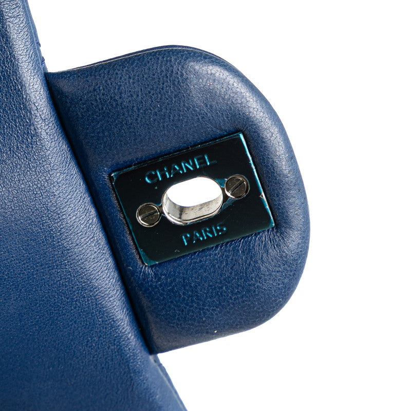 シャネル ミニマトラッセ ココマーク チェーン ショルダーバッグ ブルー ラムスキン レディース CHANEL 【中古】