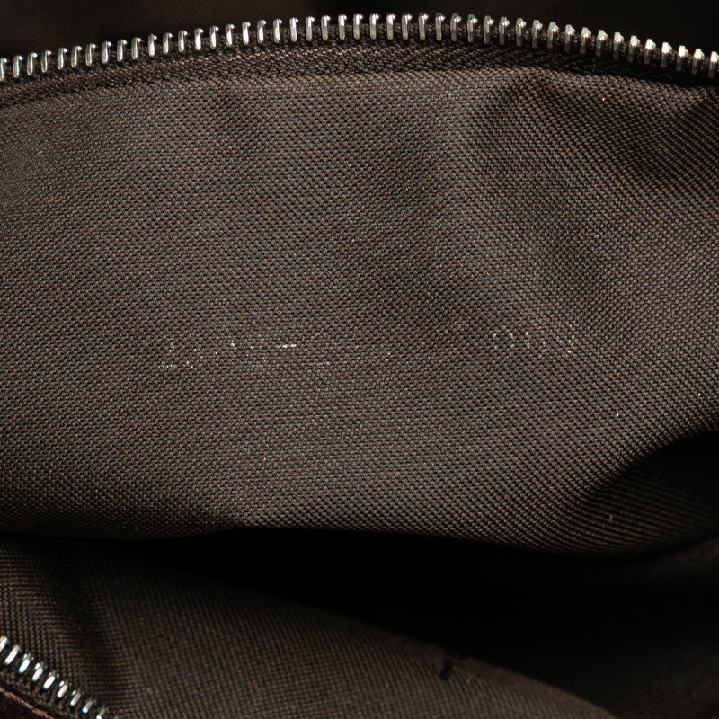 フェンディ ズッカ ハンドバッグ ブラウン キャンバス レザー レディース FENDI 【中古】