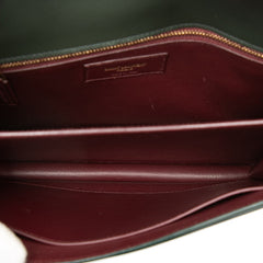 サンローラン カサンドラ チェーン ショルダーバッグ 532750 グリーン レザー レディース SAINT LAURENT 【中古】
