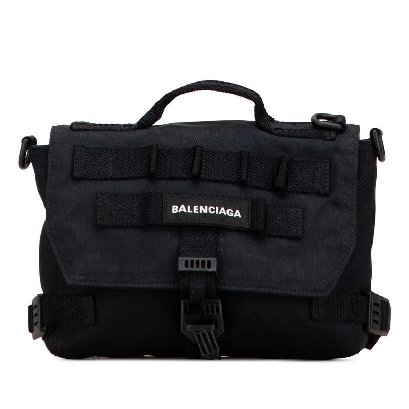 バレンシアガ Army メッセンジャーバッグ スモール メッセンジャーバッグ 656106 ブラック ナイロン メンズ BALENCIAGA 【中古】