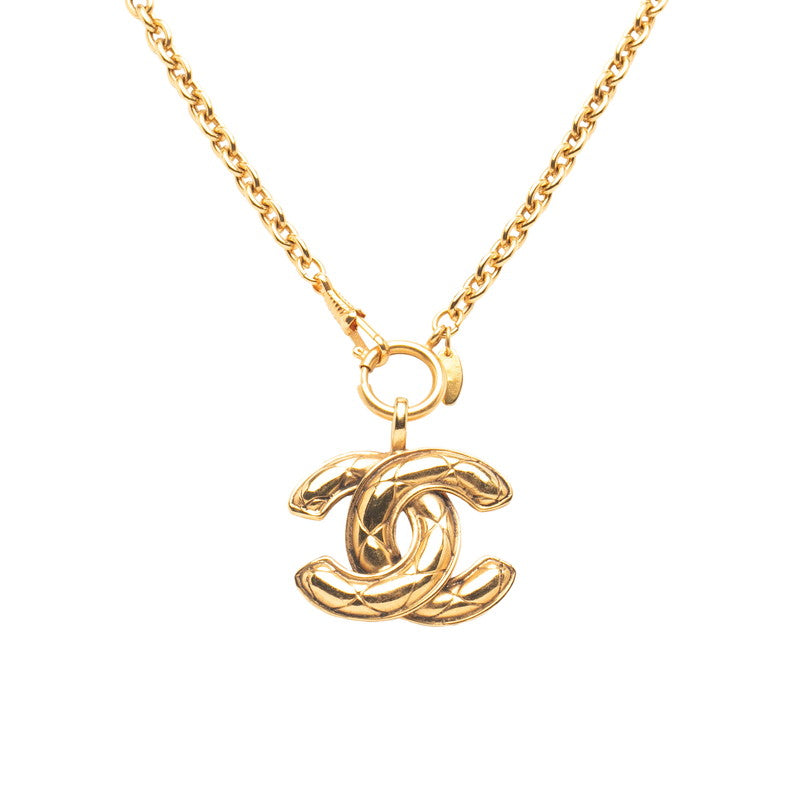 シャネル マトラッセ ココマーク ネックレス ゴールド メッキ レディース CHANEL 【中古】