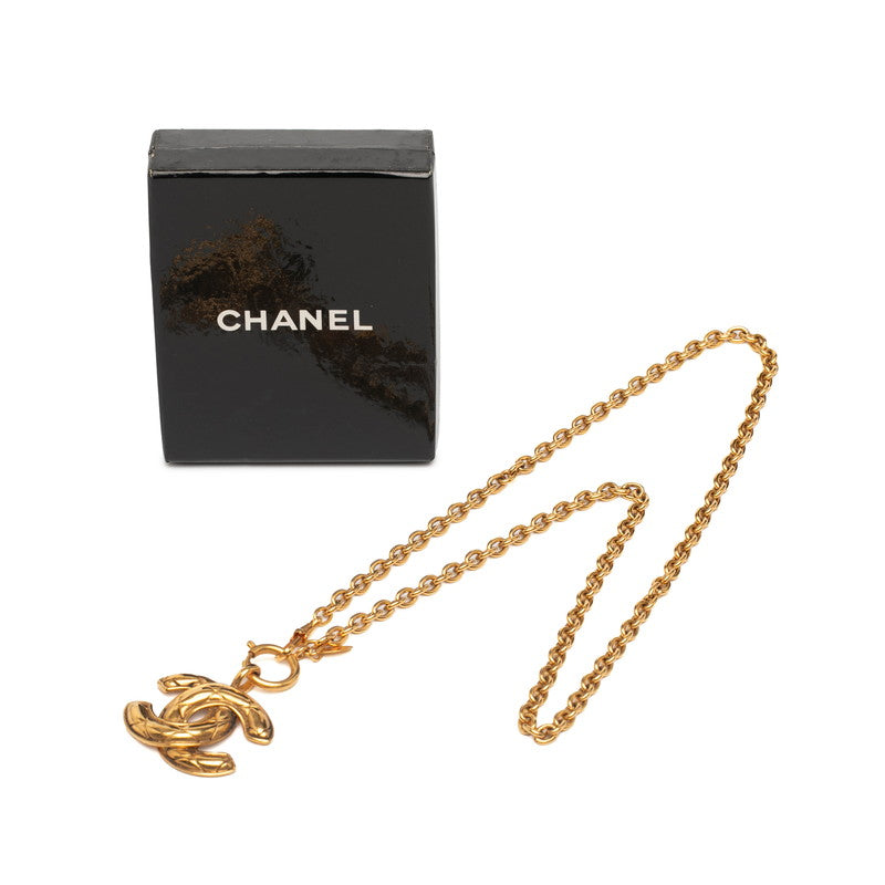 シャネル マトラッセ ココマーク ネックレス ゴールド メッキ レディース CHANEL 【中古】