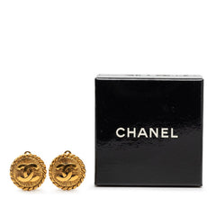 シャネル ヴィンテージ ココマーク ラウンド イヤリング ゴールド メッキ レディース CHANEL 【中古】