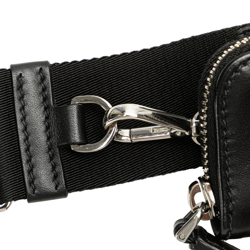 プラダ トライアングルロゴ 斜め掛け ショルダーバッグ 2VH168 ブラック レザー レディース PRADA 【中古】