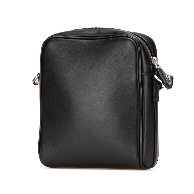プラダ トライアングルロゴ 斜め掛け ショルダーバッグ 2VH168 ブラック レザー レディース PRADA 【中古】