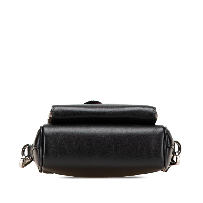 プラダ トライアングルロゴ 斜め掛け ショルダーバッグ 2VH168 ブラック レザー レディース PRADA 【中古】