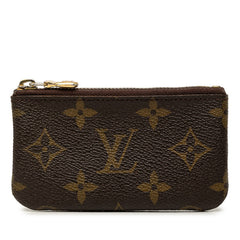 ルイ ヴィトン モノグラム ポシェット クレ コインケース キーケース M62650 ブラウン PVC レディース LOUIS VUITTON 【中古】