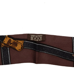 エルメス ツイリー TRES KELLY ケリー ベルト スカーフ ブラウン シルク レディース HERMES 【中古】