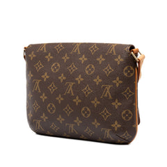 ルイ ヴィトン モノグラム ミュゼット タンゴ ショート ワンショルダーバッグ M51257 ブラウン PVC レザー レディース LOUIS VUITTON 中古