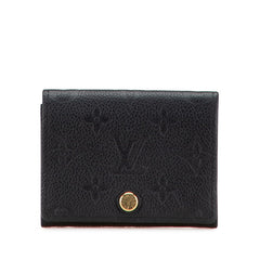 ルイ ヴィトン モノグラム アンプラント アンヴェロップ カルト ドゥ ヴィジット カードケース M58456 ブラック レザー レディース LOUIS VUITTON 【中古】