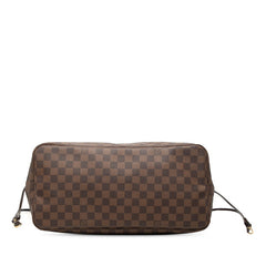ルイ ヴィトン ダミエ ネヴァーフルGM トートバッグ ショルダーバッグ N51106 ブラウン PVC レザー レディース LOUIS VUITTON 中古