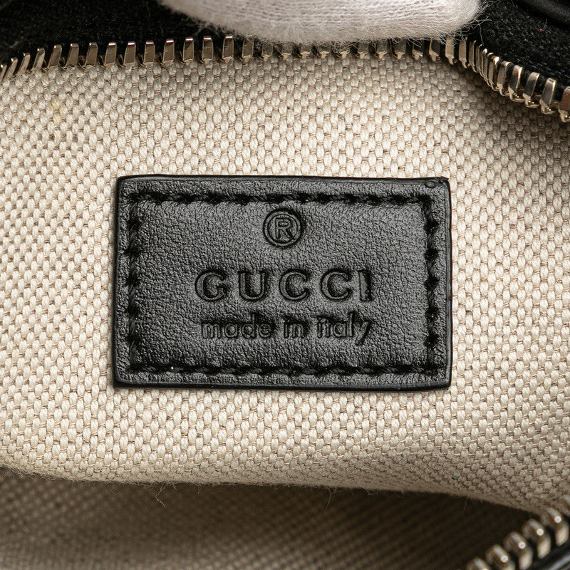 グッチ GGエンボス ウエストバッグ ボディバッグ 658582 ブラック レザー レディース GUCCI 【中古】