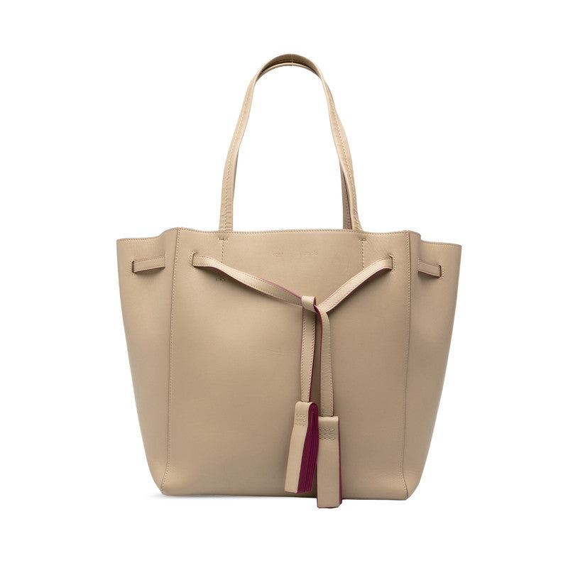 セリーヌ カバ ファントム スモール トートバッグ ショルダーバッグ ベージュ パープル レザー レディース CELINE 中古