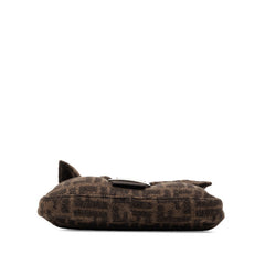 フェンディ ズッカ マンマバケット ハンドバッグ 26424 ブラウン ウール レザー レディース FENDI 【中古】