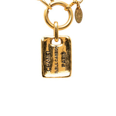 シャネル 31 RUE CAMBON ル カンボン タグ プレート ネックレス ゴールド メッキ レディース CHANEL 【中古】