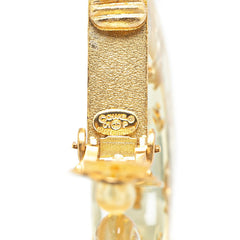 シャネル ココマーク フープ イヤリング ゴールド クリア メッキ レディース CHANEL 【中古】