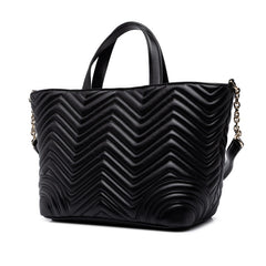 グッチ GGマーモント ハンドバッグ ショルダーバッグ 847387 ブラック レザー レディース GUCCI 中古