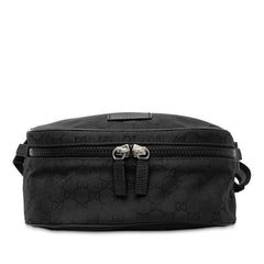 グッチ GGナイロン ベルトバッグ ウエストバッグ 509643 ブラック ナイロン レザー メンズ GUCCI 【中古】