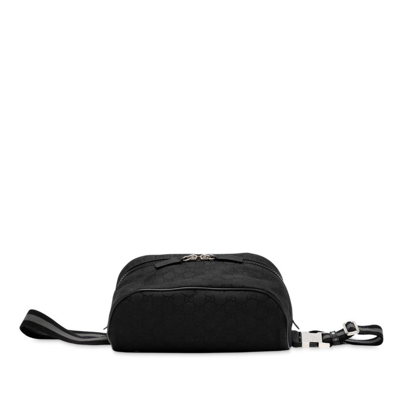 グッチ GGナイロン ベルトバッグ ウエストバッグ 509643 ブラック ナイロン レザー メンズ GUCCI 【中古】
