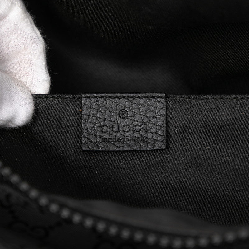 グッチ GGナイロン ベルトバッグ ウエストバッグ 509643 ブラック ナイロン レザー メンズ GUCCI 【中古】