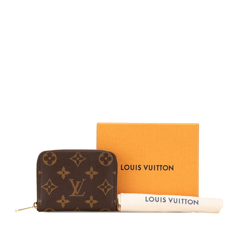 ルイ ヴィトン モノグラム ジッピー コインパース コインケース 小銭入れ M60067 ブラウン PVC レザー レディース LOUIS VUITTON 【中古】