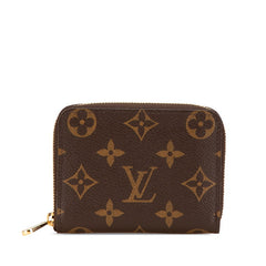 ルイ ヴィトン モノグラム ジッピー コインパース コインケース 小銭入れ M60067 ブラウン PVC レザー レディース LOUIS VUITTON 【中古】