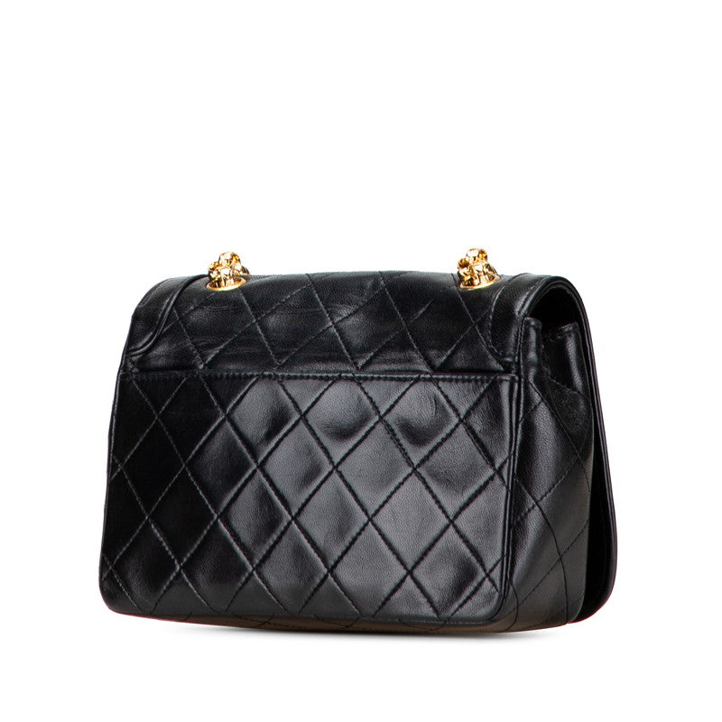 シャネル マトラッセ20 ココマーク チェーン ショルダーバッグ ブラック ラムスキン レディース CHANEL 【中古】