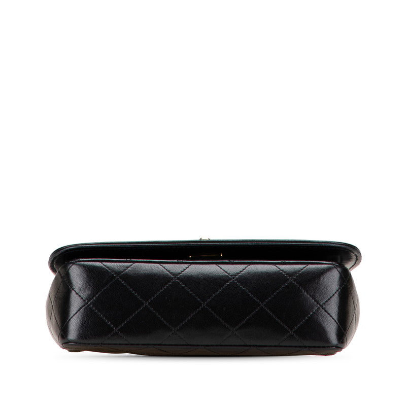 シャネル マトラッセ20 ココマーク チェーン ショルダーバッグ ブラック ラムスキン レディース CHANEL 【中古】