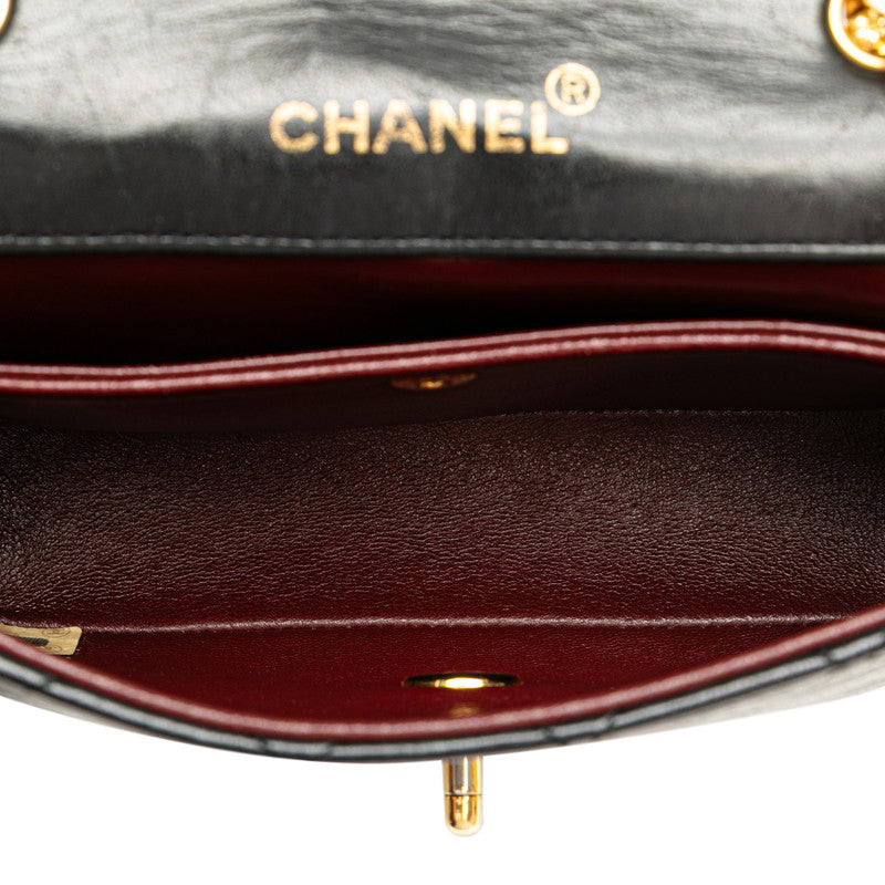 シャネル マトラッセ20 ココマーク チェーン ショルダーバッグ ブラック ラムスキン レディース CHANEL 【中古】