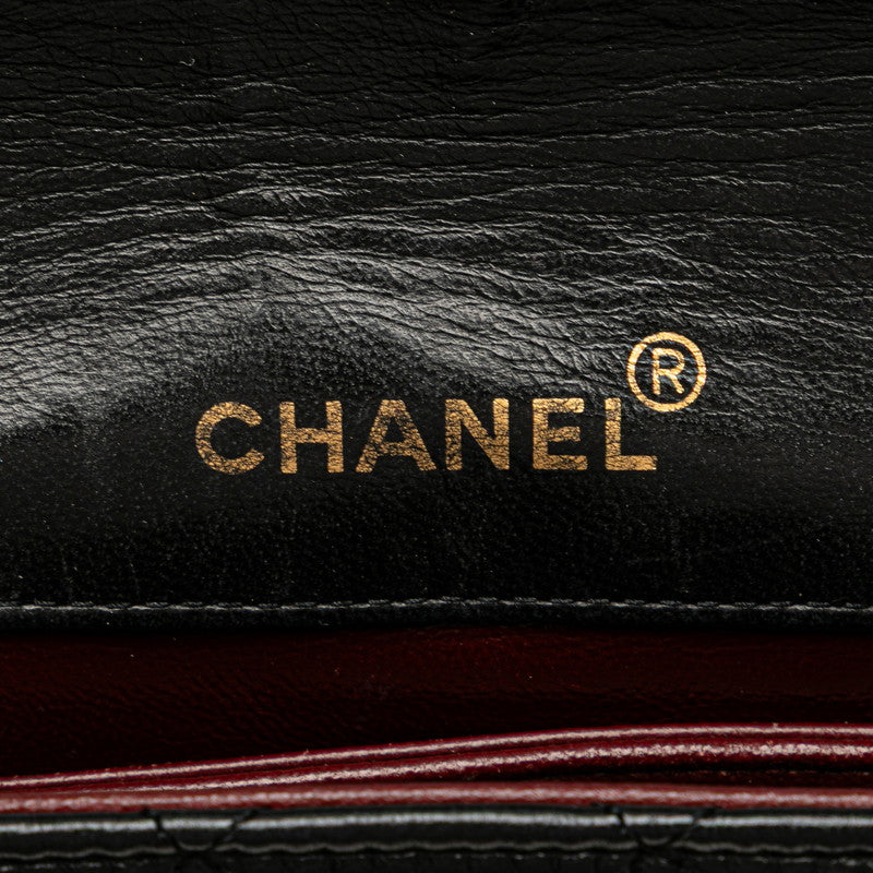 シャネル マトラッセ20 ココマーク チェーン ショルダーバッグ ブラック ラムスキン レディース CHANEL 【中古】