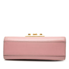 グッチ パドロック チェーン ショルダーバッグ ハンドバッグ 409487 ピンク系 レザー レディース GUCCI 【中古】