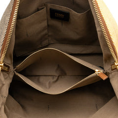 フェンディ カメレオン ハンドバッグ ショルダーバッグ 2WAY 8BL114 ベージュ ブラック イエロー キャンバス パテントレザー レディース FENDI 【中古】