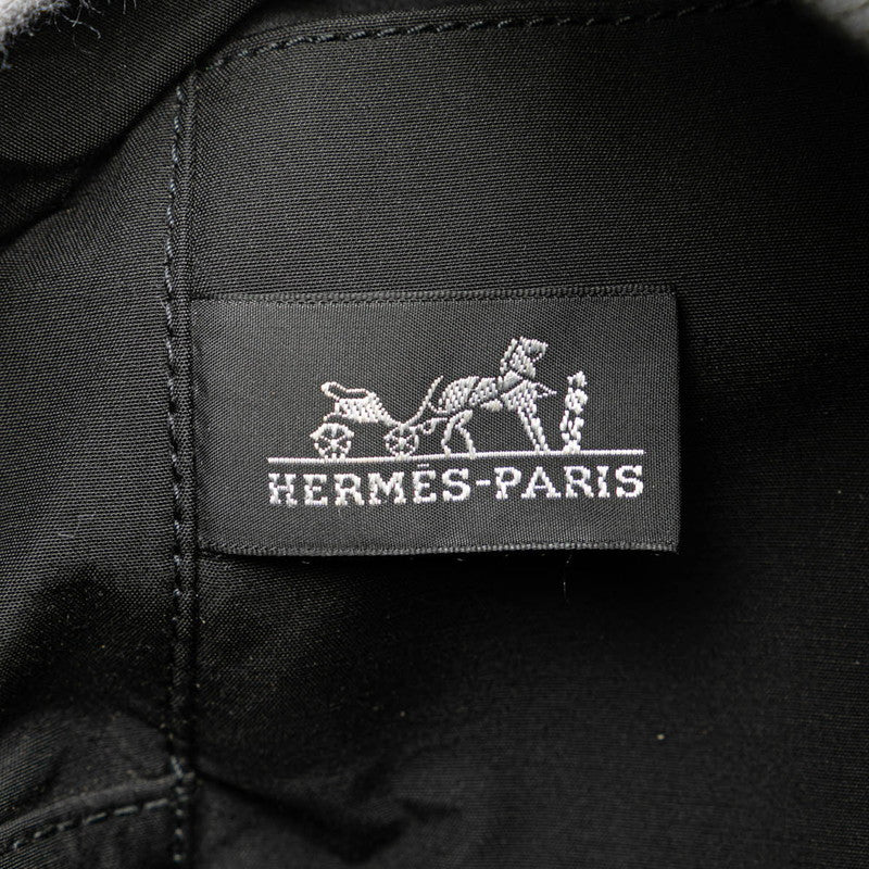 エルメス グローブトロッターMM ポーチ セカンドバッグ ネイビー トワルシェブロン レディース HERMES 【中古】