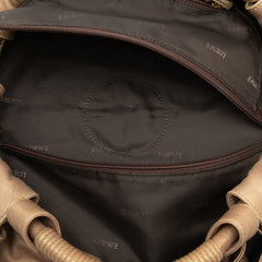 ロエベ アナグラム ナッパアイレ ハンドバッグ ゴールド レザー レディース LOEWE 中古