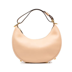フェンディ グラフィ スモール ハンドバッグ ワンショルダー 8BR798 ピンクベージュ系 レザー レディース FENDI 中古