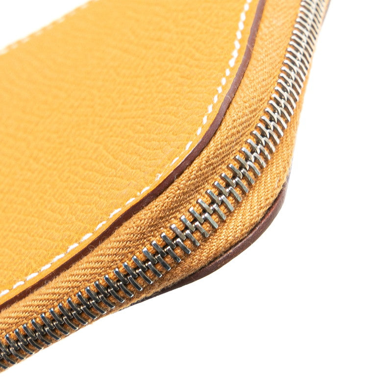 エルメス アザップコンパクトミニ シルクイン コインケース ブラウン ヴォーエプソン レディース HERMES 【中古】