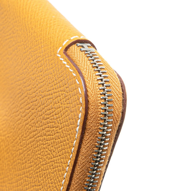 エルメス アザップコンパクトミニ シルクイン コインケース ブラウン ヴォーエプソン レディース HERMES 【中古】