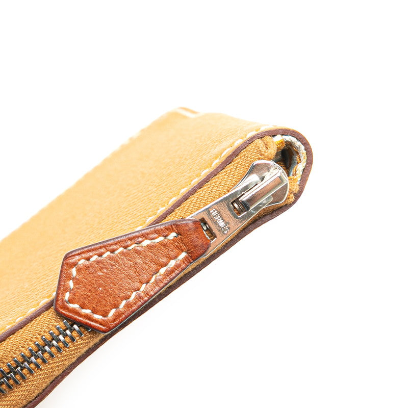 エルメス アザップコンパクトミニ シルクイン コインケース ブラウン ヴォーエプソン レディース HERMES 【中古】