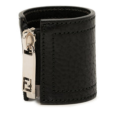 フェンディ ブレスレット 8AG042 ブラック レザー メタル レディース FENDI 【中古】