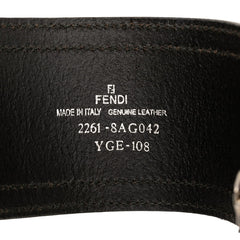 フェンディ ブレスレット 8AG042 ブラック レザー メタル レディース FENDI 【中古】