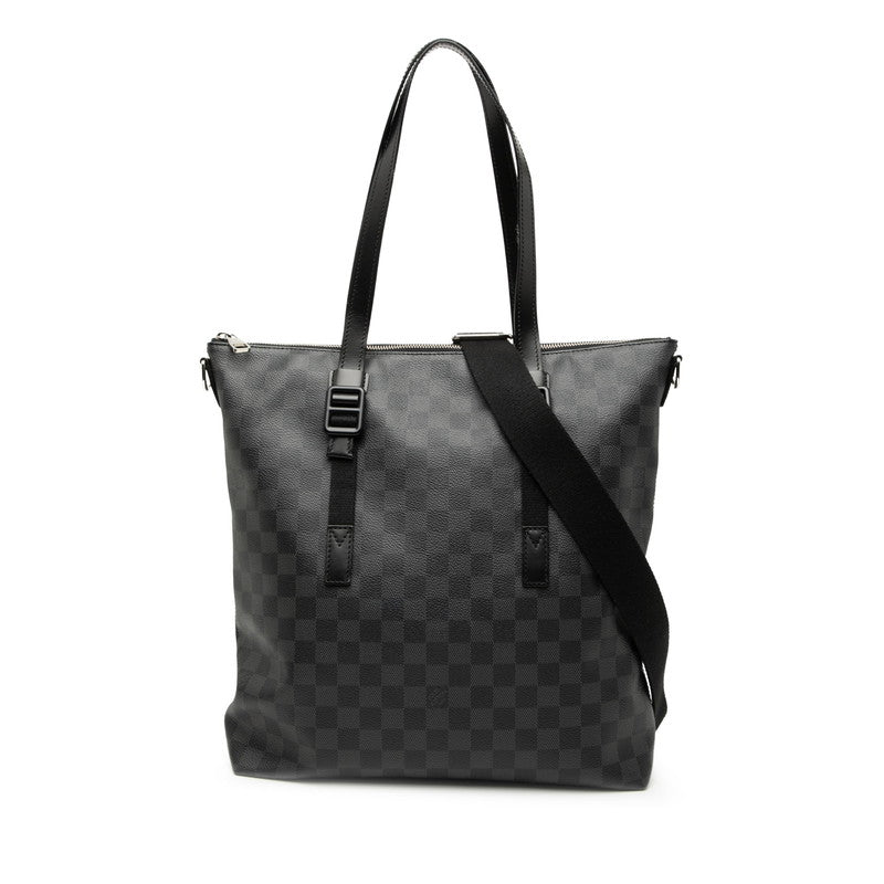 ルイ ヴィトン ダミエ グラフィット スカイライン トートバッグ ショルダーバッグ 2WAY N41456 ブラック PVC レザー メンズ LOUIS VUITTON 【中古】