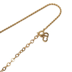 ディオール CDロゴ チェーン ティアドロップ ペンダント ネックレス ゴールド メッキ レディース Dior 【中古】