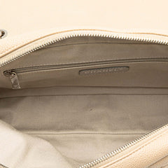 シャネル ココマーク マトラッセ チェーン ショルダーバッグ ベージュ キャビアスキン レディース CHANEL 【中古】