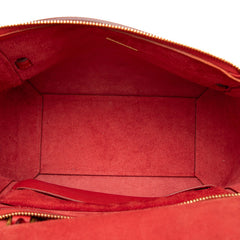 セリーヌ ベルトバッグ マイクロ ハンドバッグ ショルダーバッグ 2WAY レッド レザー レディース CELINE 【中古】