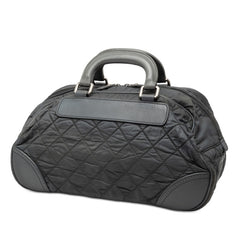 シャネル パリニューヨークライン ココマーク ボストンバッグ ハンドバッグ グレー ナイロン レザー レディース CHANEL 【中古】